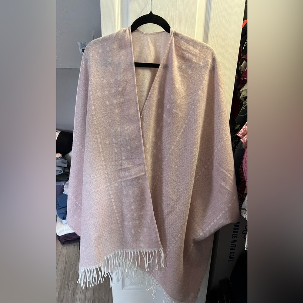 Gentle Fawn Soft Pink Shawl with Fringe